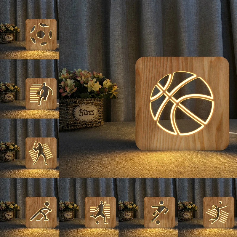 3D LED Wooden Night Light Soccer Basketball Ice Hockey Table Lamp USB Power Desk Lights For Baby Kids Christmas New Year Gift 
3D LED Wooden Night Light Soccer Basketball Ice Hockey Table Lamp USB Power Desk Lights For Baby Kids Christmas New Year Gift