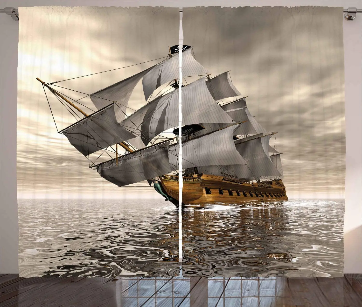 Ocean Curtains 3D Style Pirate Ship Sea Historic Vessel Cloudy Sky Voyage Exploration Theme Living Room Bedroom Window Curtain
Ocean Curtains 3D Style Pirate Ship Sea Historic Vessel Cloudy Sky Voyage Exploration Theme Living Room Bedroom Window Curtain