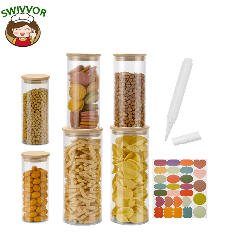 Storage cans Glass 6 pcs set Sealant set with 3-sizes Kitchen Storage glass containers with stickers and pens Storage containers
Storage cans Glass 6 pcs set Sealant set with 3-sizes Kitchen Storage glass containers with stickers and pens Storage containers