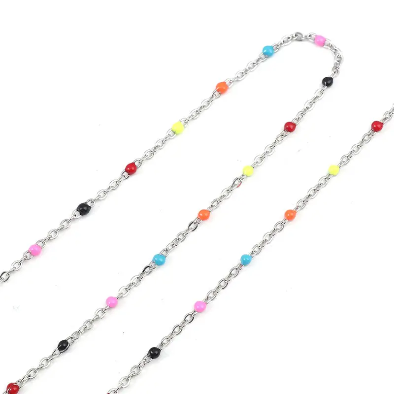 1 M New Stainless Steel Link Cable Chain Metal Multicolor Enamel Chains For Fashion DIY Jewelry Making Supplies 2.5x2mm
1 M New Stainless Steel Link Cable Chain Metal Multicolor Enamel Chains For Fashion DIY Jewelry Making Supplies 2.5x2mm