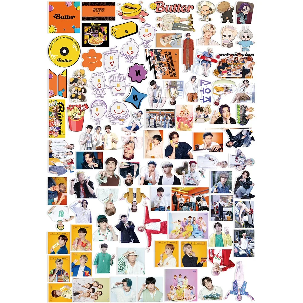 94Pcs/set Bangtan Boys Stickers KPOP Stars New Album Butter 8th Anniversary Toys Skateboard Suitcase Laptop | Дом и сад