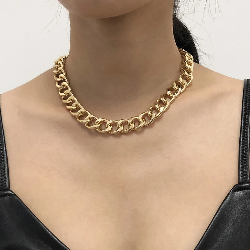 Fashion Women Big Necklace Twist Gold Silver Color Chunky Thick Lock Choker Chain Necklaces Party Jewelry
Fashion Women Big Necklace Twist Gold Silver Color Chunky Thick Lock Choker Chain Necklaces Party Jewelry