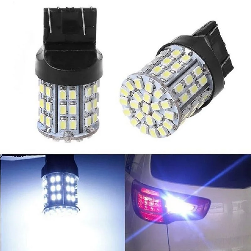 2 шт. T20 7443 W21 1206 1156 1157 64smd светодиодный лампы автомобиля указатели поворота Стоп