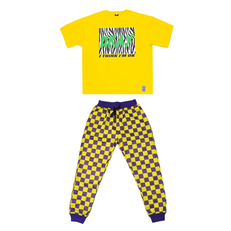 Hip Hop Costumes Child Jazz Dance Performance Wear Street Dancing Clothes Stage Outfit Fashion Yellow Shirt Plaid Pants DN5894
Hip Hop Costumes Child Jazz Dance Performance Wear Street Dancing Clothes Stage Outfit Fashion Yellow Shirt Plaid Pants DN5894