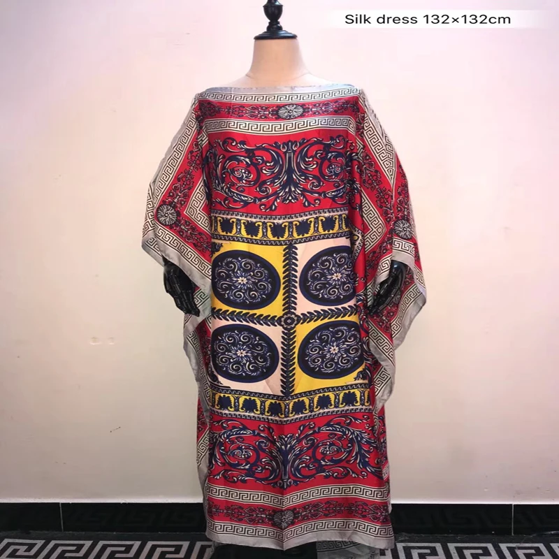 Unique Fashion Summer Italian Kaftan silk Dresses Free size lady party Robe Africaine African dresses for women
Unique Fashion Summer Italian Kaftan silk Dresses Free size lady party Robe Africaine African dresses for women
