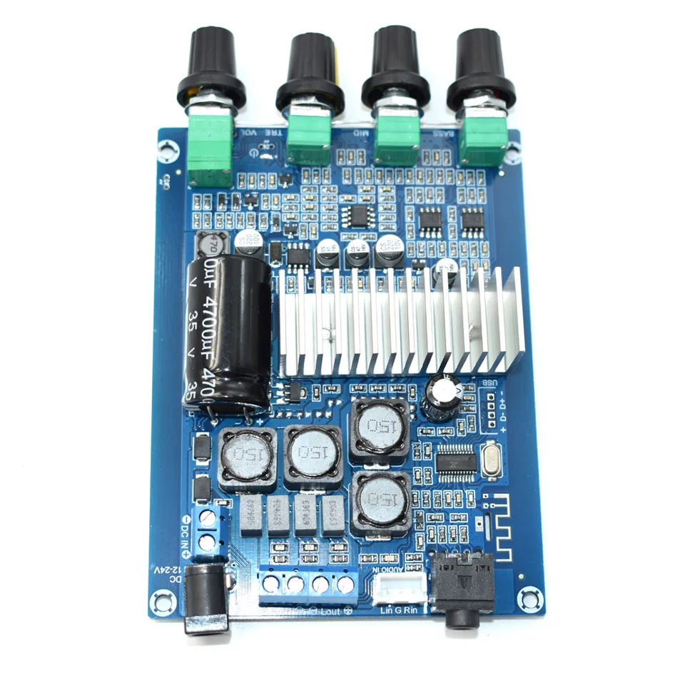 TPA3116 Bluetooth 4.2 Digital Amplifier Board 50W*2 Dual Channel 2.0 Audio Amplificador With Volume Adjustment DC12-24V A8-017 
TPA3116 Bluetooth 4.2 Digital Amplifier Board 50W*2 Dual Channel 2.0 Audio Amplificador With Volume Adjustment DC12-24V A8-017