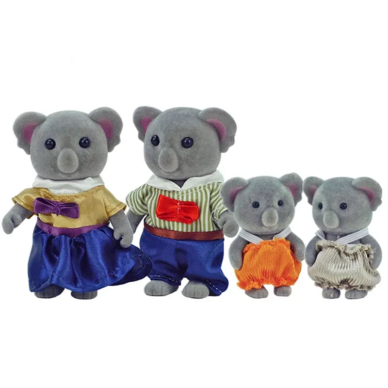 

Forest Animal Family Koala Doll Dollhouse Figures Furniture DIY Playset PlayHouse Girl Plush Toys Accessories Xmas Birthday Gift