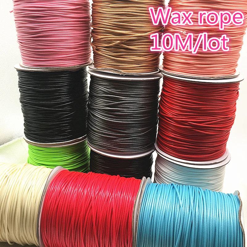 10M Dia 1.0 /1.5mm Waxed Cotton Cord Waxed Thread Cord String Strap Necklace Rope Bead For Jewelry Making DIY Bracelet
10M Dia 1.0 /1.5mm Waxed Cotton Cord Waxed Thread Cord String Strap Necklace Rope Bead For Jewelry Making DIY Bracelet