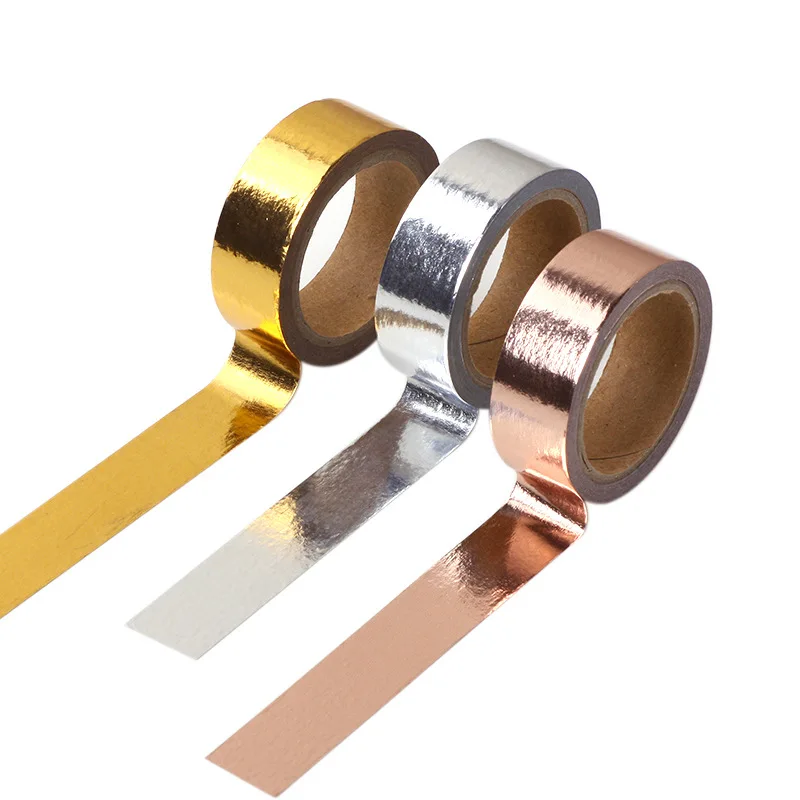 Solid Color Gold Champagne Silver Washi Tape for Students Notebook Diary Decoration Sticker Tap Office Staff Stationery Supplies
Solid Color Gold Champagne Silver Washi Tape for Students Notebook Diary Decoration Sticker Tap Office Staff Stationery Supplies