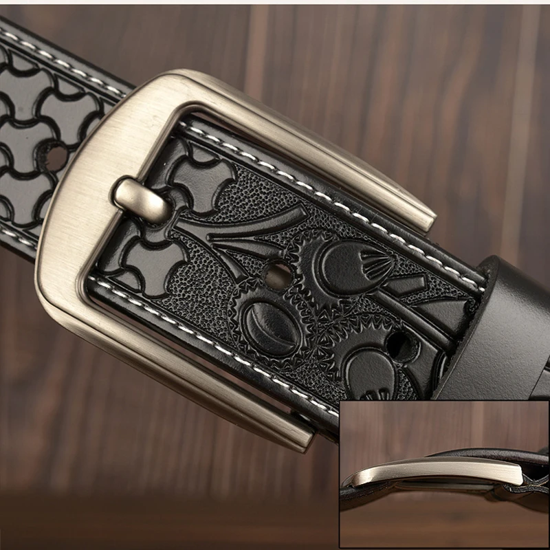 New jeans pin Bucklemale belt for mens high quality cow genuine leather belts hot sale print pattern strap fashion 
New jeans pin Bucklemale belt for mens high quality cow genuine leather belts hot sale print pattern strap fashion