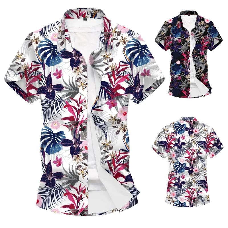 Mens Short Sleeve Beach Shirt for summer hawaii holiday clothing Slim Fit Floral print Shirts Plus Size casual Button Up blouse
Mens Short Sleeve Beach Shirt for summer hawaii holiday clothing Slim Fit Floral print Shirts Plus Size casual Button Up blouse
