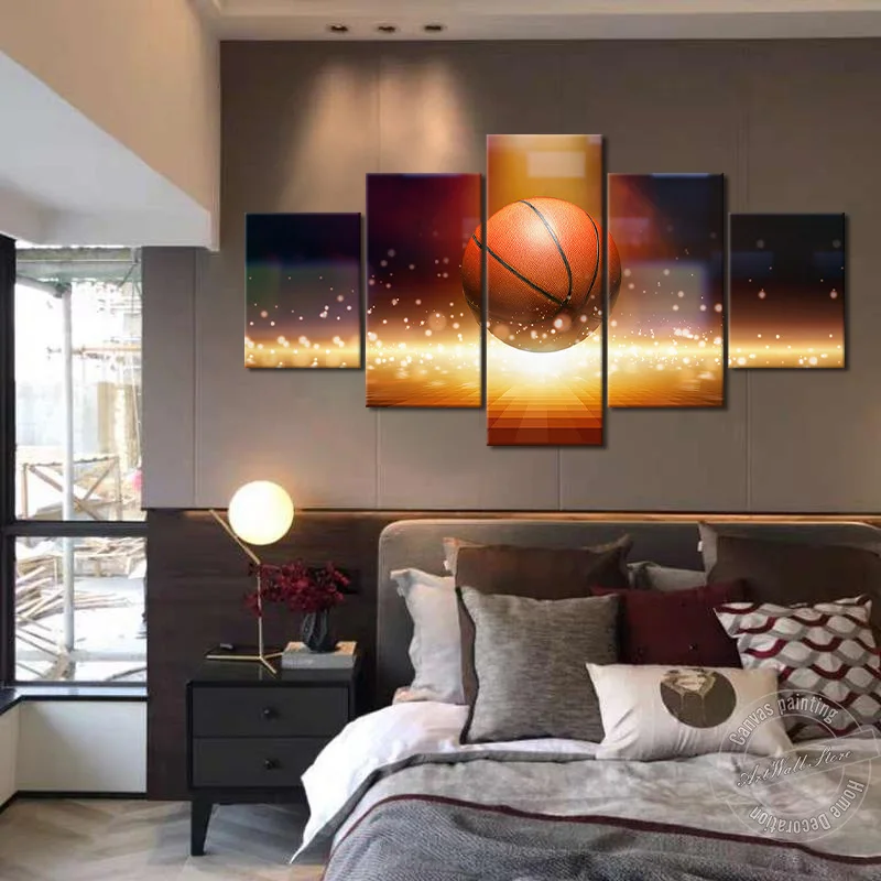 Unframed 5 Piece Canvas Painting Basketball Artwork Painting Abstract Oil Painting Home Decor Wall Sticker Sport Painting Gift
Unframed 5 Piece Canvas Painting Basketball Artwork Painting Abstract Oil Painting Home Decor Wall Sticker Sport Painting Gift