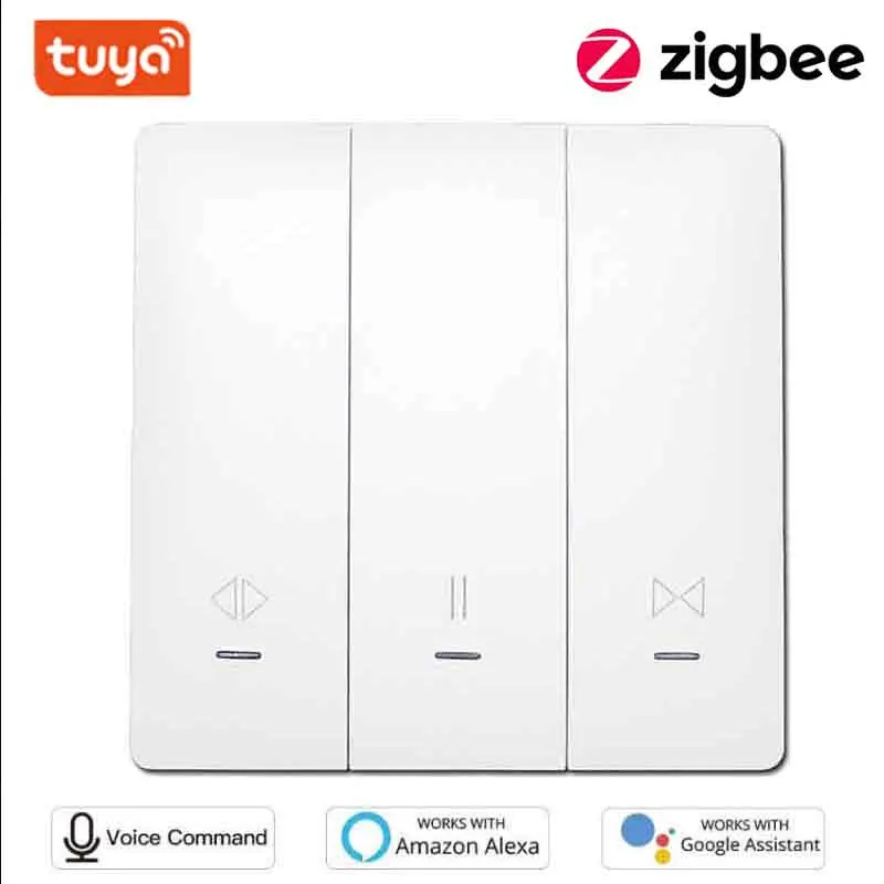 Смарт-переключатель для штор Tuya Zigbee 3,0, 100-240 В, голосовое управление, Совместимость с Alexa, Google Home
Смарт-переключатель для штор Tuya Zigbee 3,0, 100-240 В, голосовое управление, Совместимость с Alexa, Google Home