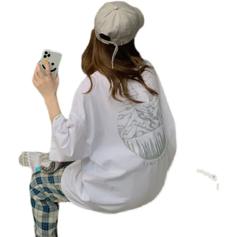 2021 Summer Snow Mountain Printed Short Sleeve Student Wild Korean T- shirt Retro Half Sleeve Female
2021 Summer Snow Mountain Printed Short Sleeve Student Wild Korean T- shirt Retro Half Sleeve Female