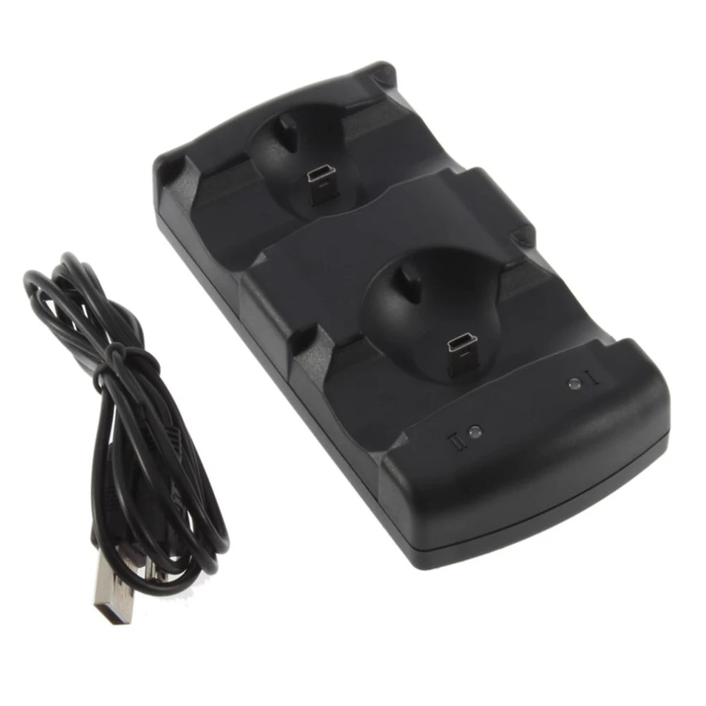 Двойное зарядное устройство USB с двойной зарядкой док-станция для PlayStation 3 Sony Move