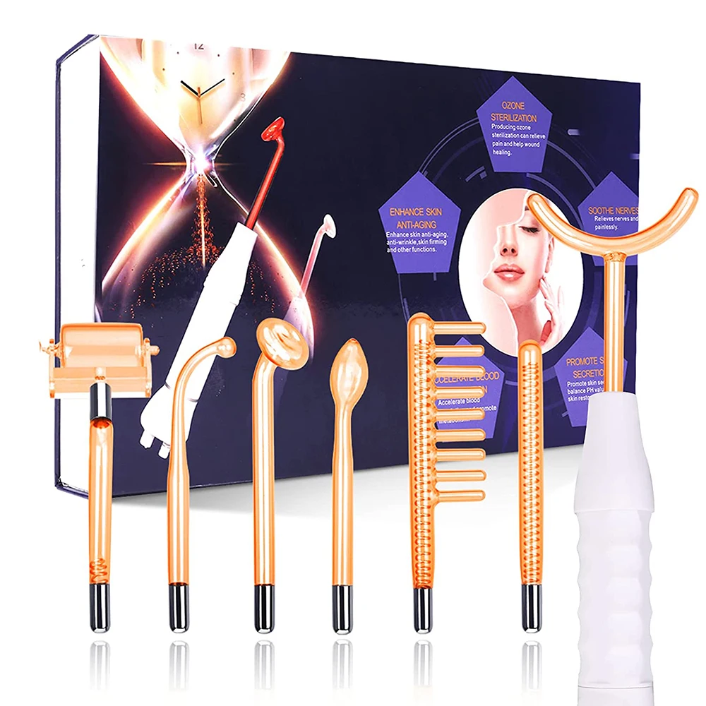 7 in 1 Portable High Frequency Facial Machine - High Frequency Face Skin Wand Therapy Puffy Eyes Body Skin Tightening
7 in 1 Portable High Frequency Facial Machine - High Frequency Face Skin Wand Therapy Puffy Eyes Body Skin Tightening