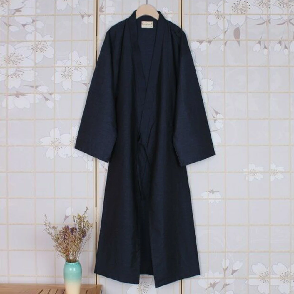 Men Casual Japanese Kimono Yukata Long Bathrobe Pajamas Belt Cotton Home Robe Summer Autumn Japanese Pure Color Kimono Robe
Men Casual Japanese Kimono Yukata Long Bathrobe Pajamas Belt Cotton Home Robe Summer Autumn Japanese Pure Color Kimono Robe