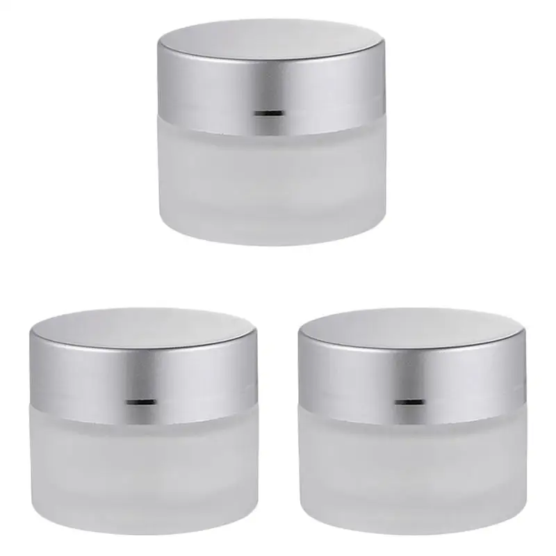 3 Pcs Frosted Glass Cream Jars Sub-packing Cosmetics Containers Sample Jars 
3 Pcs Frosted Glass Cream Jars Sub-packing Cosmetics Containers Sample Jars