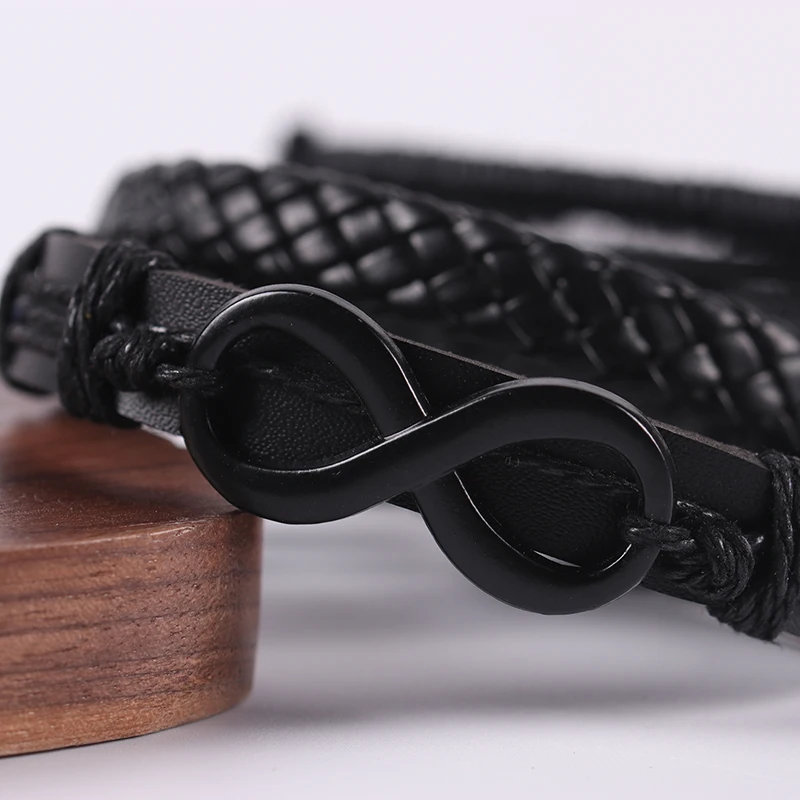 Men's Leather Bracelet Black Bead Charm Link Alloy Hand Woven Ladies Vintage Bracelet Men's Jewelry Accessories
Men's Leather Bracelet Black Bead Charm Link Alloy Hand Woven Ladies Vintage Bracelet Men's Jewelry Accessories