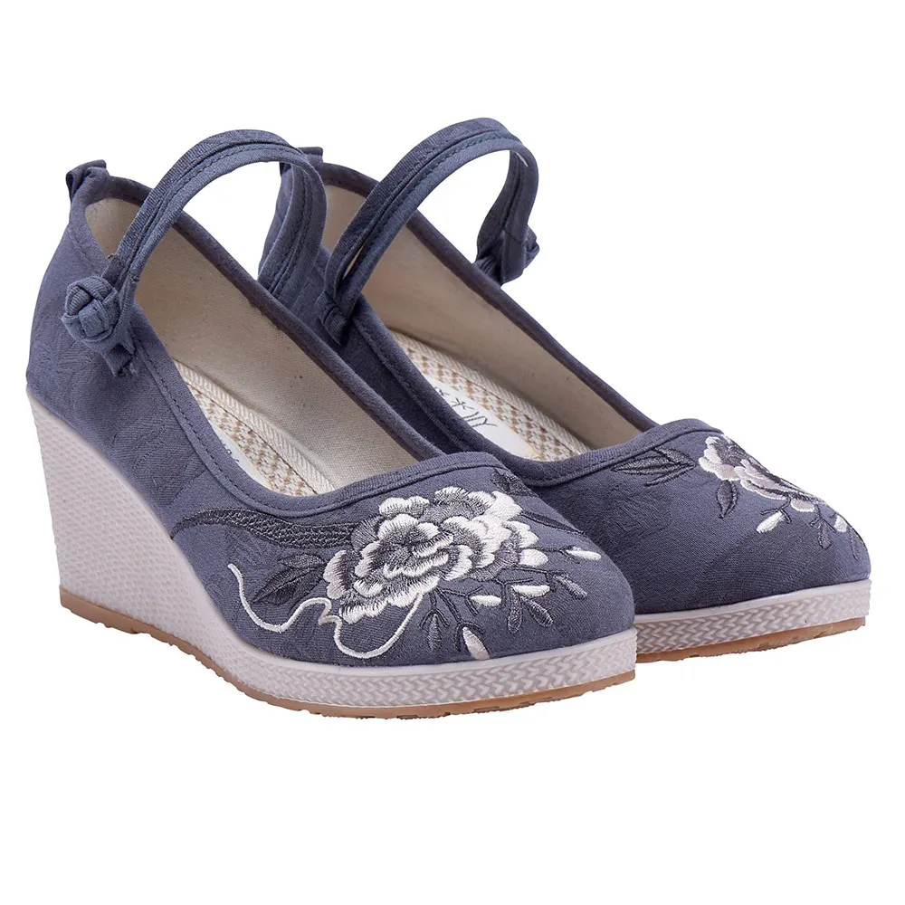 YourSeason 7cm Wedge Ladies Jacquard Cotton Embroidery High Heel Shoes Retro Women Casual Shoes Ankle Strap Chinese Hanfu Pumps
YourSeason 7cm Wedge Ladies Jacquard Cotton Embroidery High Heel Shoes Retro Women Casual Shoes Ankle Strap Chinese Hanfu Pumps