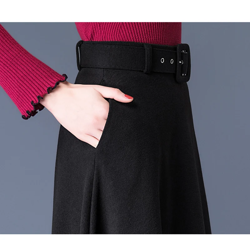Women 2021 Autumn Winter Vintage Long Wool Skirts Female High Waist Woolen A-Line Skirts Elegant Pleated Jupe Femme Falda jupe
Women 2021 Autumn Winter Vintage Long Wool Skirts Female High Waist Woolen A-Line Skirts Elegant Pleated Jupe Femme Falda jupe