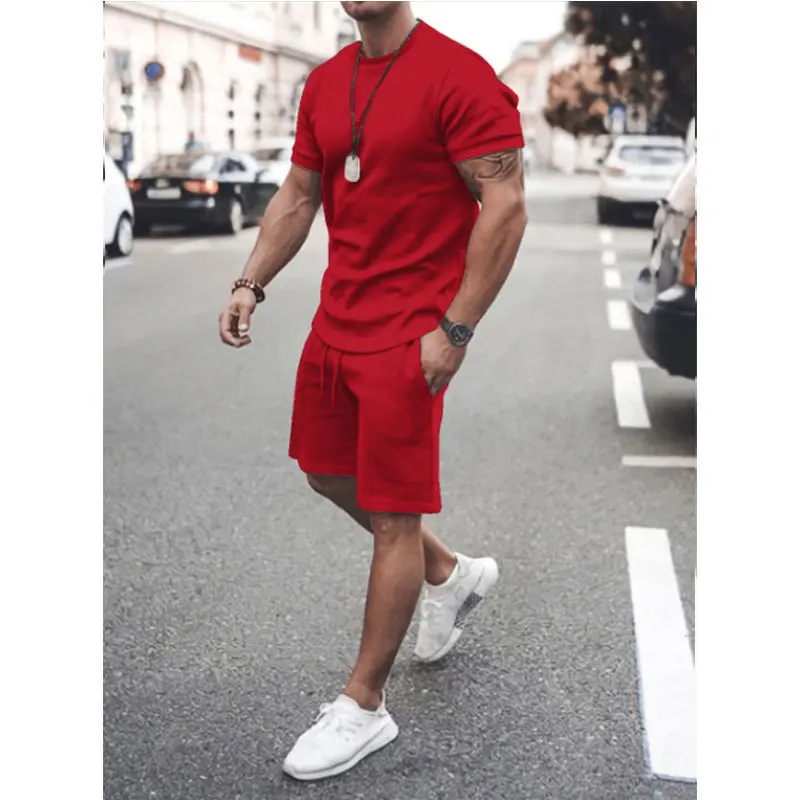 Men's Sports Suit T-shirt + Shorts 2-piece Suit Fitness Sportswear Round Neck Outdoor Breathable Casual Jogging Clothing Male
Men's Sports Suit T-shirt + Shorts 2-piece Suit Fitness Sportswear Round Neck Outdoor Breathable Casual Jogging Clothing Male