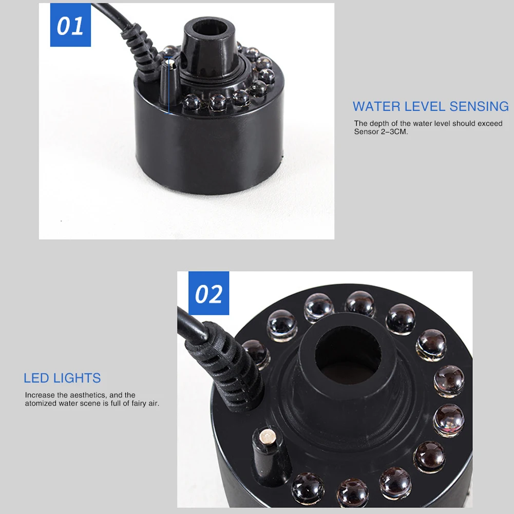 Mist Maker Fogger Nebulizer Water Fountain 12 LED Light UK/EU Pond Atomizer Head Air Humidifier AC-DC Adapter Outdoor Home Decor
Mist Maker Fogger Nebulizer Water Fountain 12 LED Light UK/EU Pond Atomizer Head Air Humidifier AC-DC Adapter Outdoor Home Decor
