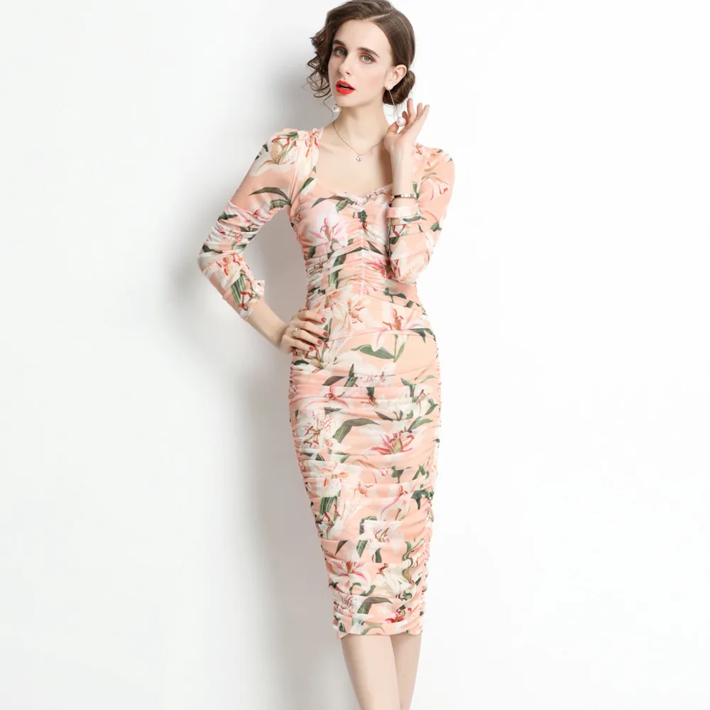 Женское облегающее Сетчатое платье с рукавами-пузырями, Осень-зима 2021, женская одежда с поясом на резинке, длинное платье с цветочным принто...
Женское облегающее Сетчатое платье с рукавами-пузырями, Осень-зима 2021, женская одежда с поясом на резинке, длинное платье с цветочным принто...