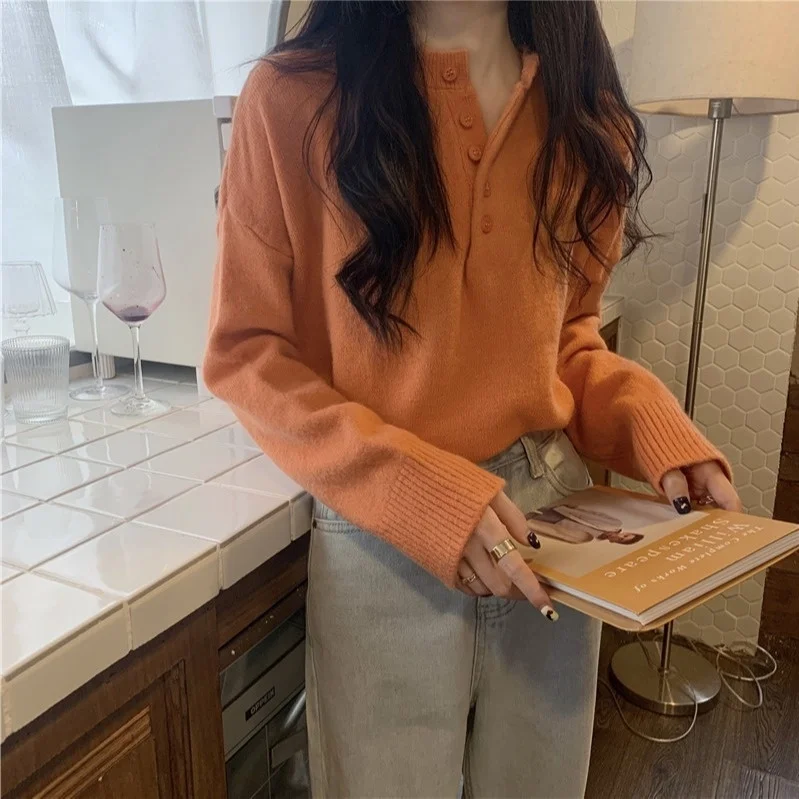 Sweater Women's Autumn and Winter Korean 2021 New Loose Pullover with Long Sleeve Knitted Top C2543
Sweater Women's Autumn and Winter Korean 2021 New Loose Pullover with Long Sleeve Knitted Top C2543