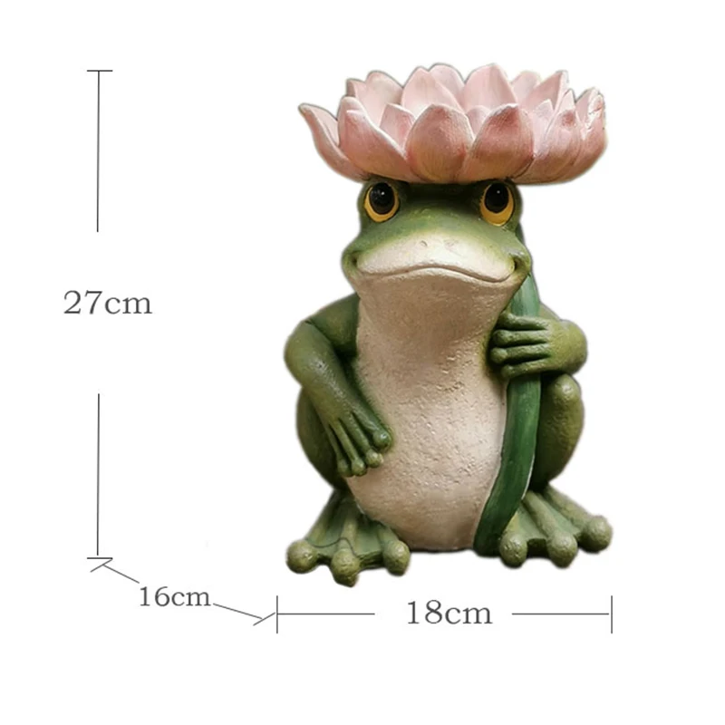 Decor Frog & Summer Garden Decoration Ornaments Landscape & Creative Gift Resin Yard Statue Bird Feeder REME889 
Decor Frog & Summer Garden Decoration Ornaments Landscape & Creative Gift Resin Yard Statue Bird Feeder REME889
