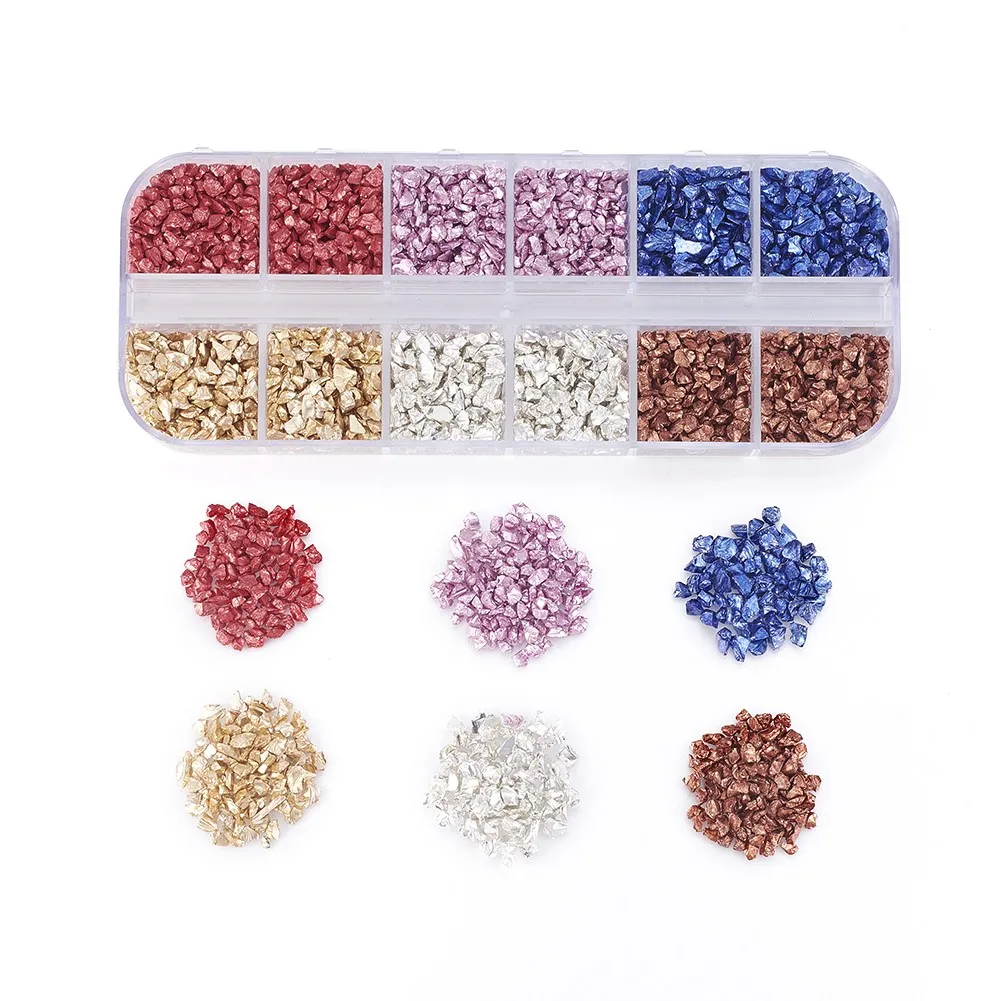 60g FGB Plated Glass Seed Beads No Hole 6 Mixed Colors Chips For DIY Jewelry Nail Art Decoration Making Accessories 2~3mm
60g FGB Plated Glass Seed Beads No Hole 6 Mixed Colors Chips For DIY Jewelry Nail Art Decoration Making Accessories 2~3mm