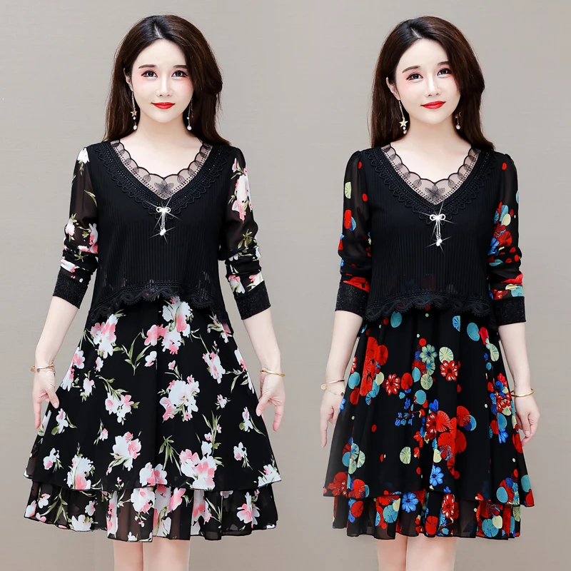 dresses for women elegant Autumn Korean version of the V-neck lace hot drill floral print middle-aged mother dress long sleeves
dresses for women elegant Autumn Korean version of the V-neck lace hot drill floral print middle-aged mother dress long sleeves