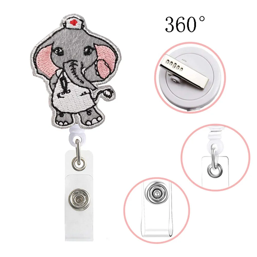 3 Color Cute Elephant Retractable Nurse Badge Reel Clip Badge Holder Students Doctor Id Card Holder Fashion High Quality
3 Color Cute Elephant Retractable Nurse Badge Reel Clip Badge Holder Students Doctor Id Card Holder Fashion High Quality