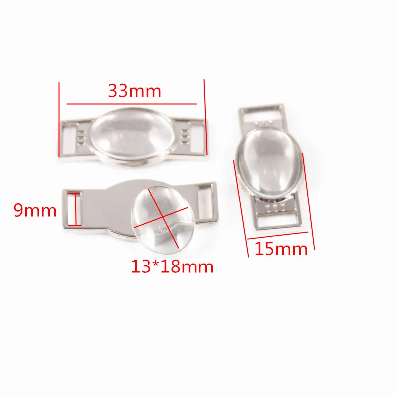 Customize Oval Shoelace Charms Whit (13*18mm&18*25mm) Clear Glass Cabochon for Sporty Shoe & Paracord Bracelet DIY Jewelry 12PCS
Customize Oval Shoelace Charms Whit (13*18mm&18*25mm) Clear Glass Cabochon for Sporty Shoe & Paracord Bracelet DIY Jewelry 12PCS