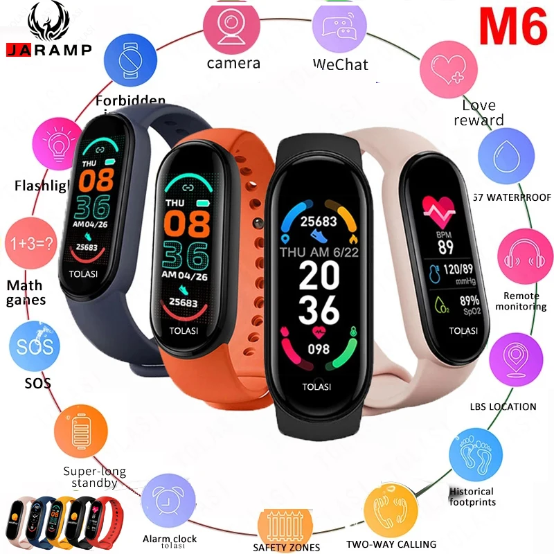M6 Smart Watch For Men Women Bracelet with Heart Rate Monitoring Running Pedometer Calorie Counter Health Sport Tracker Watch
M6 Smart Watch For Men Women Bracelet with Heart Rate Monitoring Running Pedometer Calorie Counter Health Sport Tracker Watch