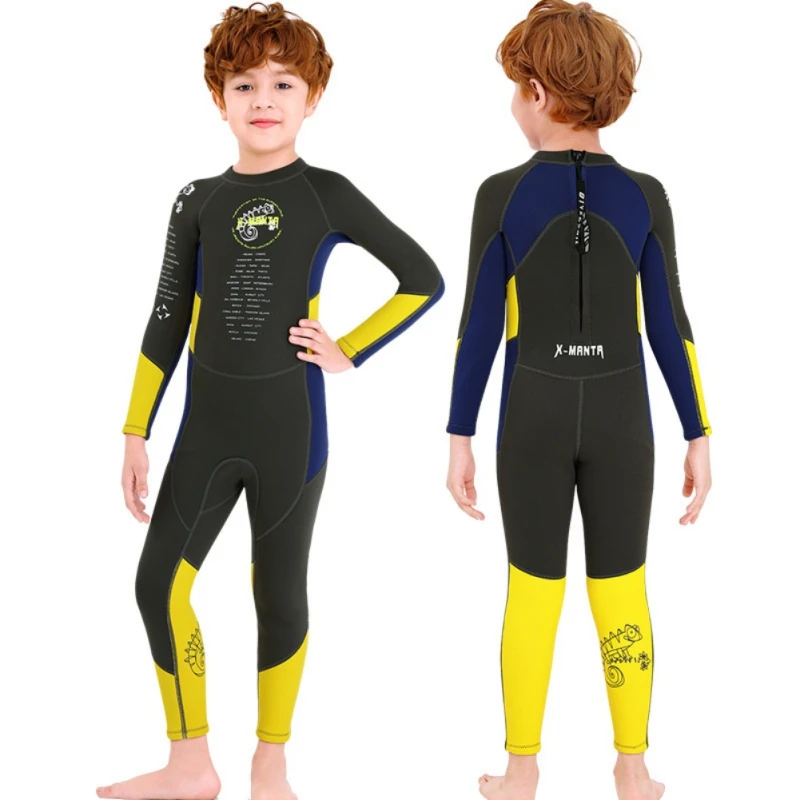 Children's Boys Swimsuit 2.5mm Diving Suit Suggestive Long-sleeved Thickening Warm Sunscreen Quick-drying Student Swimwear
Children's Boys Swimsuit 2.5mm Diving Suit Suggestive Long-sleeved Thickening Warm Sunscreen Quick-drying Student Swimwear