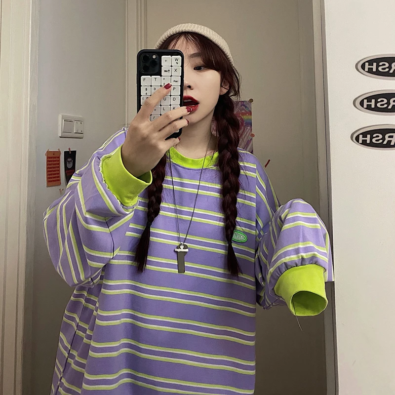 Harajuku Hip-Hop Striped Long-Sleeved T-Shirt Female Couple Kpop Grunge y2k Emo Vintage Kawaii Tee Urban TopAesthetic Clothing
Harajuku Hip-Hop Striped Long-Sleeved T-Shirt Female Couple Kpop Grunge y2k Emo Vintage Kawaii Tee Urban TopAesthetic Clothing