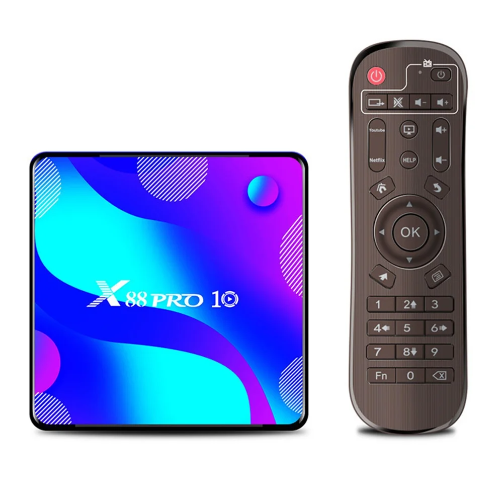 Newest X88 PRO 10 Android 10.0 TV Box 4GB 64GB RK3318 4K HD 2.4G/5Ghz Wifi Media Player Smart Set Top Box
Newest X88 PRO 10 Android 10.0 TV Box 4GB 64GB RK3318 4K HD 2.4G/5Ghz Wifi Media Player Smart Set Top Box