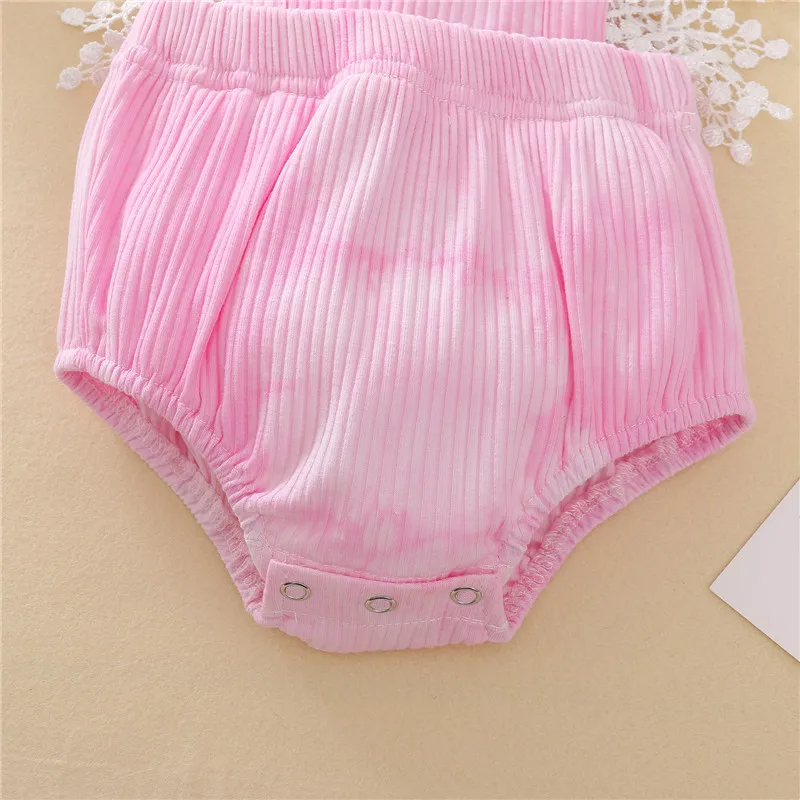 Toddler Baby Girl Tassel Tie Dyeing Romper Headband Cute Ribbed Infant Clothes Baby Girl Square Neck Lace Sleeve Backless Romper 
Toddler Baby Girl Tassel Tie Dyeing Romper Headband Cute Ribbed Infant Clothes Baby Girl Square Neck Lace Sleeve Backless Romper