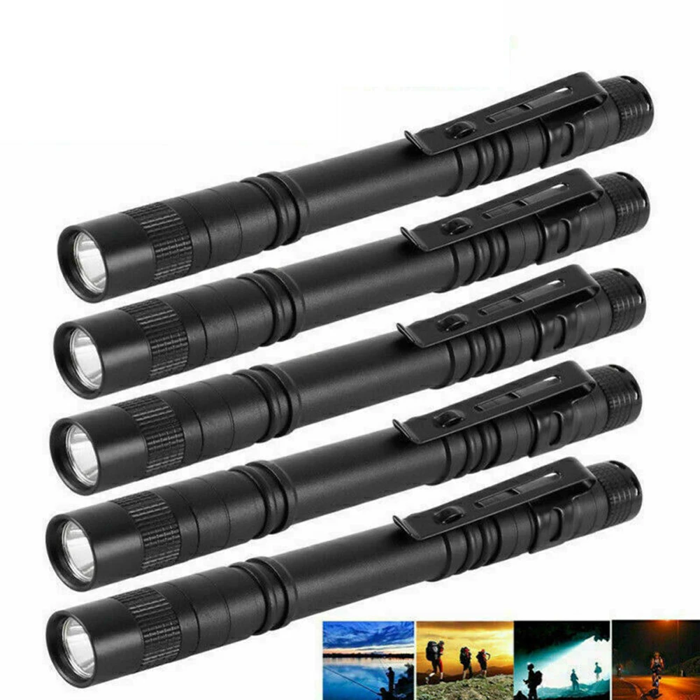 10pcs Torches Portable Mini LED Flashlight Pen Waterproof Clip Pocket Lamp Household Hiking Emergency Camping Lights
10pcs Torches Portable Mini LED Flashlight Pen Waterproof Clip Pocket Lamp Household Hiking Emergency Camping Lights