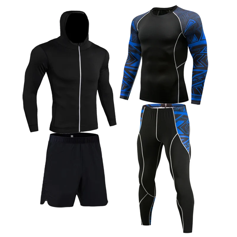 New Men Jogging MMA Compression Tracksuit 4 Piece Sport Suit Rashgard Running Set Gym Fitness Workout Hiking Volleyball Clothing
New Men Jogging MMA Compression Tracksuit 4 Piece Sport Suit Rashgard Running Set Gym Fitness Workout Hiking Volleyball Clothing