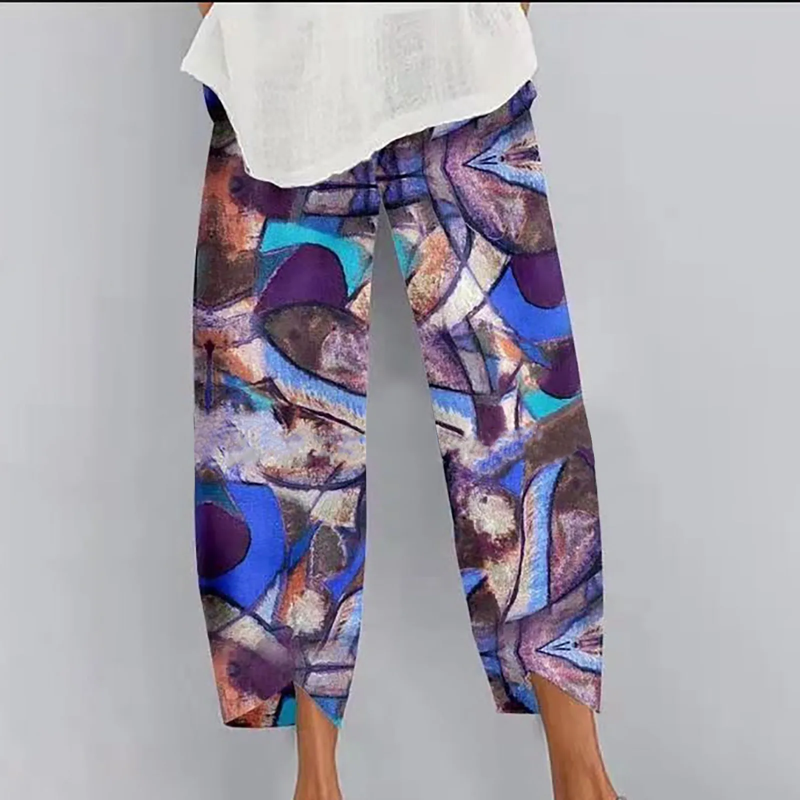 Women Casual Print Elastic Waist Workout Sports Wide Leg Pants Trousers Ladies Cotton And Linen Harajuku Pants Plus Size Summer
Women Casual Print Elastic Waist Workout Sports Wide Leg Pants Trousers Ladies Cotton And Linen Harajuku Pants Plus Size Summer
