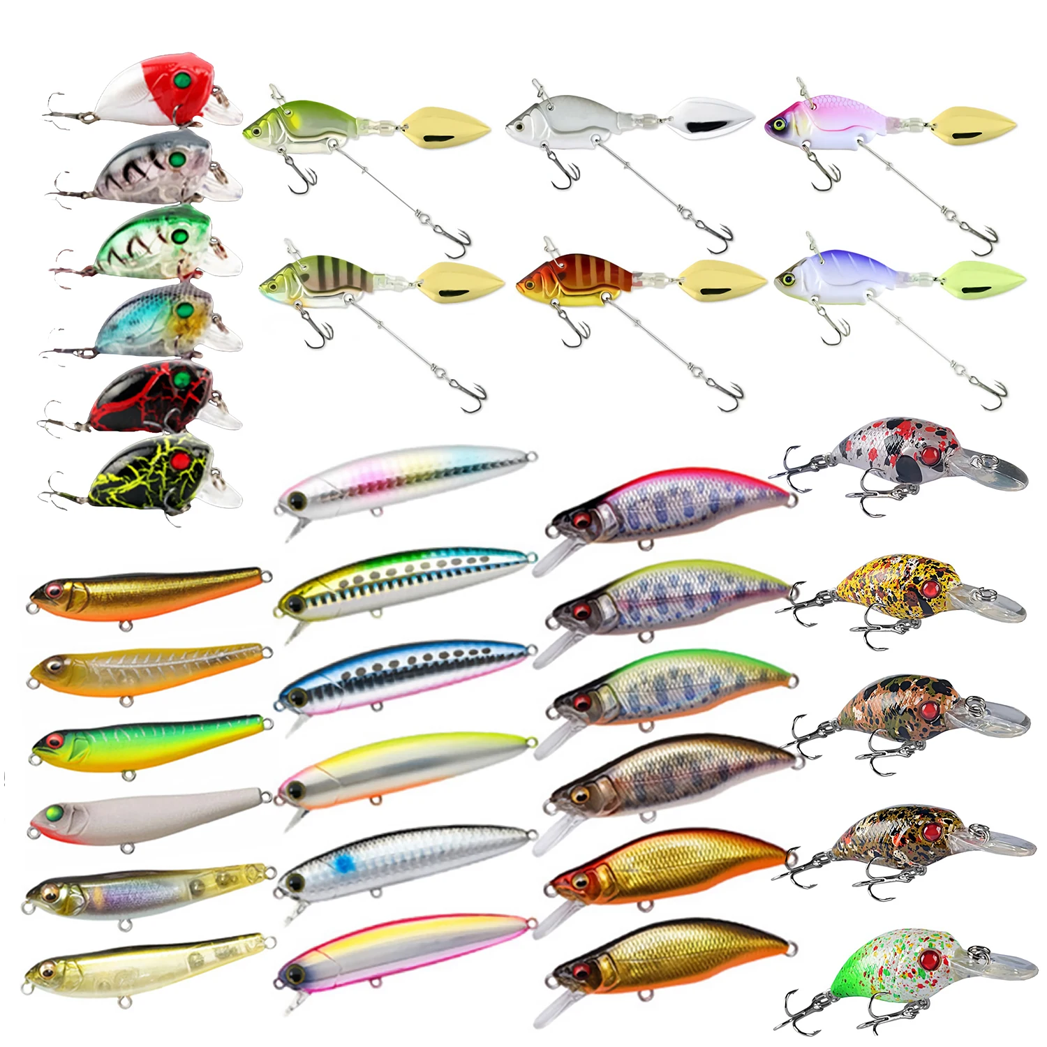 1 Set Fishing Bait With Sharp Barbed Hook Submerged Vib With Metal Flake Fake Bait Bass Legend Tailspin Micro Spinner Hard Bait
1 Set Fishing Bait With Sharp Barbed Hook Submerged Vib With Metal Flake Fake Bait Bass Legend Tailspin Micro Spinner Hard Bait