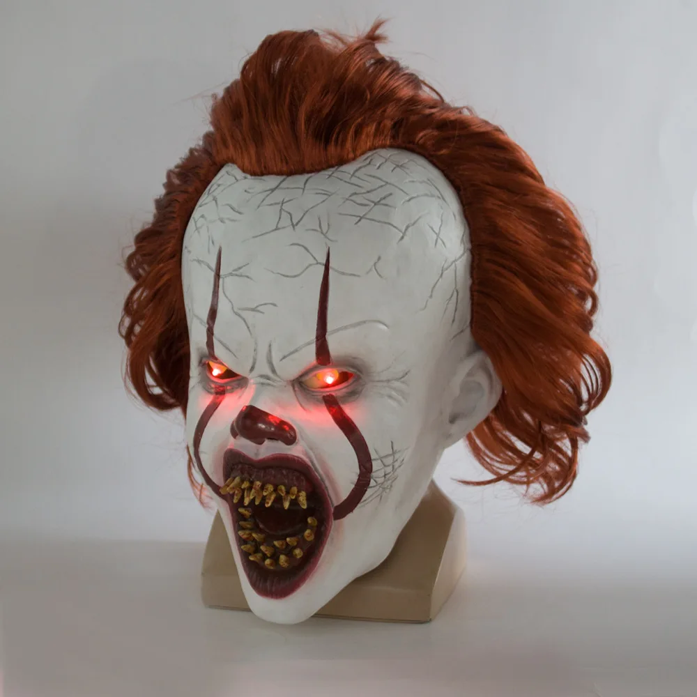 LED Horror Pennywise Joker Mask Cosplay Stephen King Clown Latex Scary Masks Helmet Halloween Costume Party Props
LED Horror Pennywise Joker Mask Cosplay Stephen King Clown Latex Scary Masks Helmet Halloween Costume Party Props