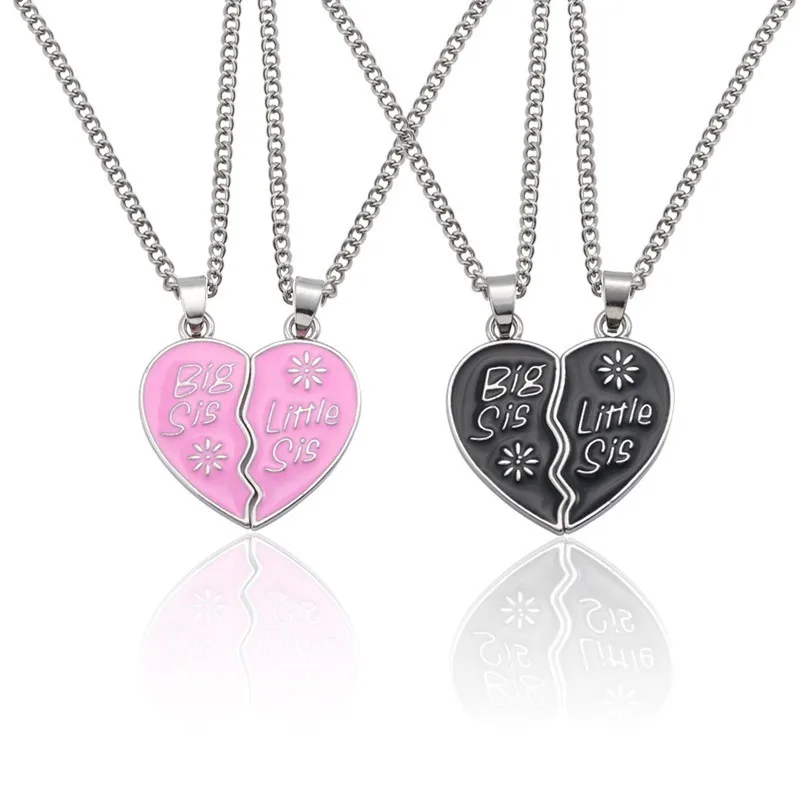 2 Pcs/Set Letters Big Sis Little Sis Necklaces Puzzle Heart Necklace For Women Chain Choker Pendant Necklace BFF Jewelry
2 Pcs/Set Letters Big Sis Little Sis Necklaces Puzzle Heart Necklace For Women Chain Choker Pendant Necklace BFF Jewelry