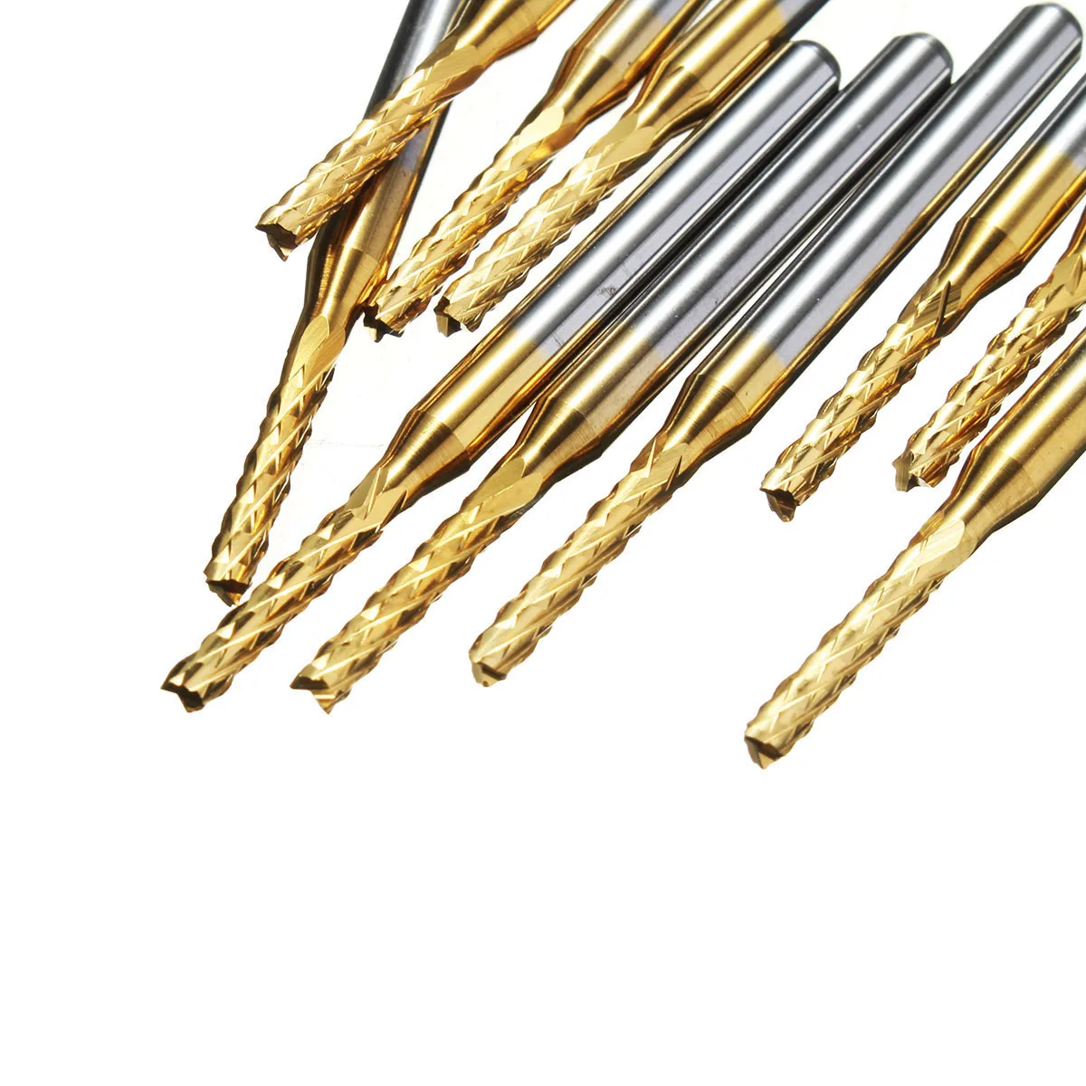 DANIU 10pcs 2.4mm Carbide End Mill Cutter Titanium Coated Engraving Milling Cutter CNC Router Bits End Mill For PCB Machine
DANIU 10pcs 2.4mm Carbide End Mill Cutter Titanium Coated Engraving Milling Cutter CNC Router Bits End Mill For PCB Machine