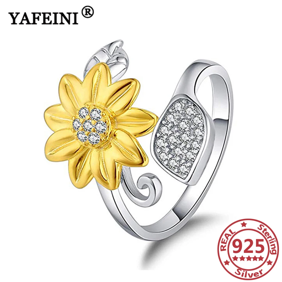 YAFEINI 925 Sterling Silver Sunflower Rings for Woman Cubic Zircon Silver 925 Jewelry Valentine's Day Gifts Mother's Day Gifts
YAFEINI 925 Sterling Silver Sunflower Rings for Woman Cubic Zircon Silver 925 Jewelry Valentine's Day Gifts Mother's Day Gifts