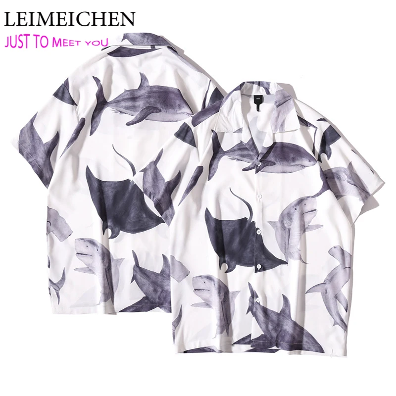 LEIMEICHEN Men's Shark Print Short Sleeve Floral Shirt 2021 New Loose Couple All-Match Oversized Casual Full-Print Cardigan CK64
LEIMEICHEN Men's Shark Print Short Sleeve Floral Shirt 2021 New Loose Couple All-Match Oversized Casual Full-Print Cardigan CK64