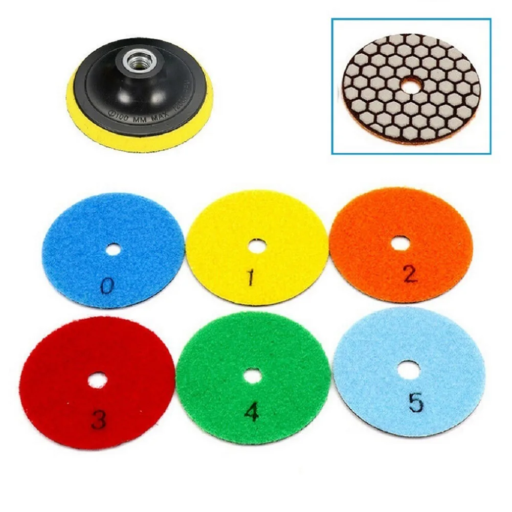 7pcs 4inch Diamond Dry Polishing Pad 100mm Sanding Discs For Granite Marble For Polishing And Dry Grinding
7pcs 4inch Diamond Dry Polishing Pad 100mm Sanding Discs For Granite Marble For Polishing And Dry Grinding