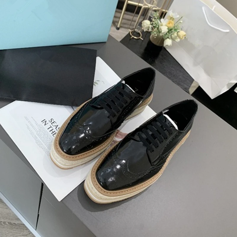 Women Platform Flats genuien Leather Woman Brogue Derby Low Top Lace up Classic Bullock Footwear Female Oxford Shoes For Women
Women Platform Flats genuien Leather Woman Brogue Derby Low Top Lace up Classic Bullock Footwear Female Oxford Shoes For Women